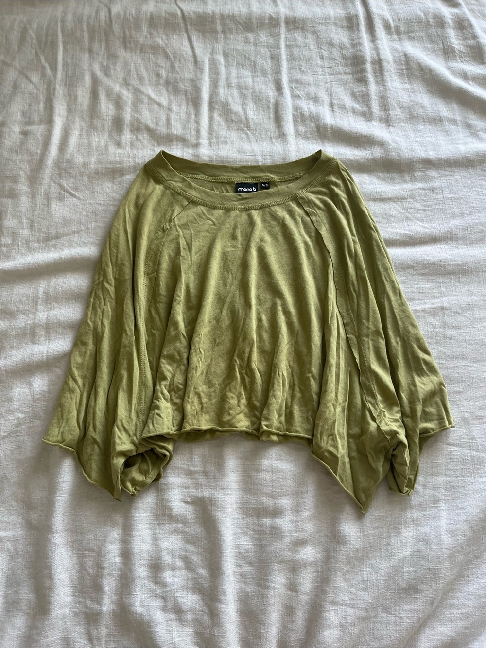Shop Stevie Olive Draped Crop Top